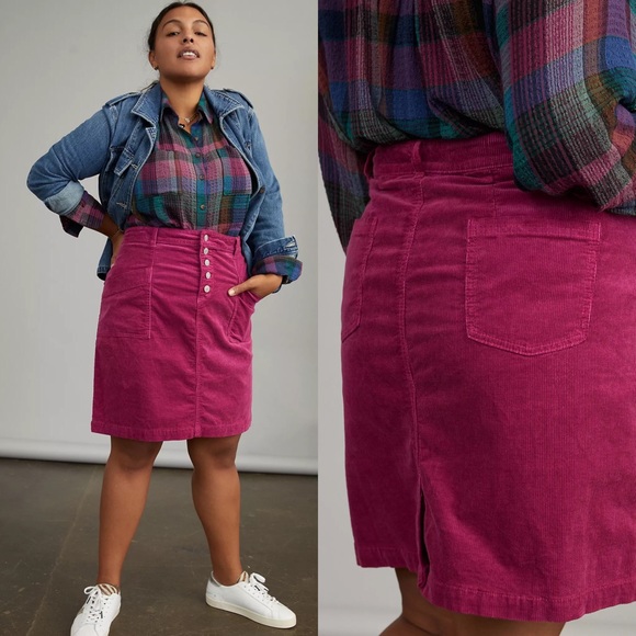 NWT Anthropologie Pilcro Talia Corduroy Mini Skirt - Picture 4 of 11